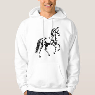 Elegant Akhal-Teke Horse Stylised Illustration Hoodie