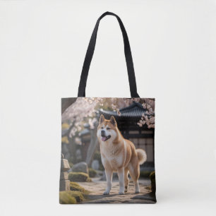 Elegant Akita Shoulder Tote Bag