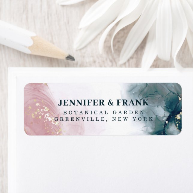 Elegant Alcohol Ink Blush Blue Watercolor Modern (Insitu)