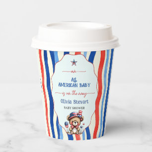 Elegant All American baby 4th July Baby Shower Paper Cups
