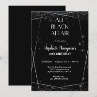 Elegant All Black Affair 50th Birthday Celebration