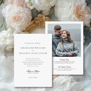 Elegant All in One Wedding Invitation with RSVP