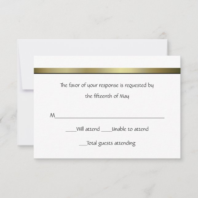 Elegant All Purpose Wedding Response Card (Front)