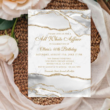 Elegant All White Affair Birthday Party