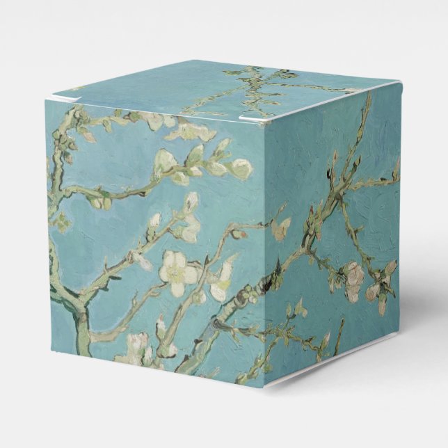Elegant "Almond Blossom" Wedding Favour Box (Front Side)