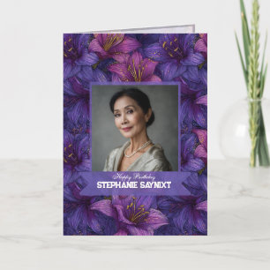 Elegant Amaryllis 70Th Birthday Gift For Her Card