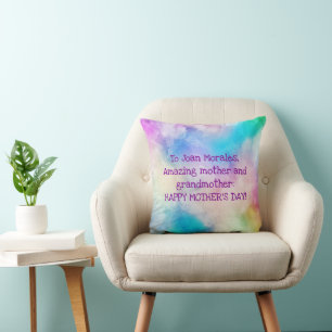 Elegant Amazing Mother Grandmother Watercolor Art  Cushion