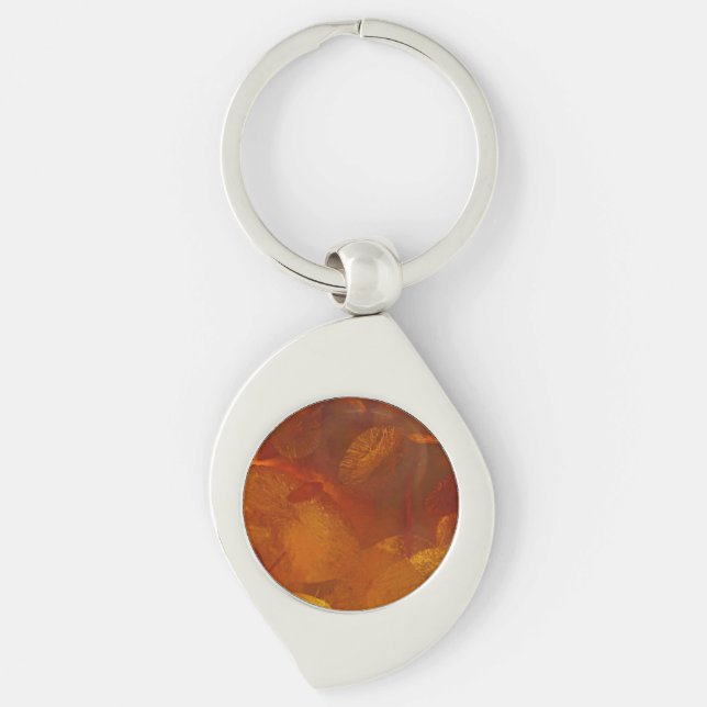 Elegant amber pattern key ring (Front)