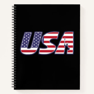 Elegant american flag notebook