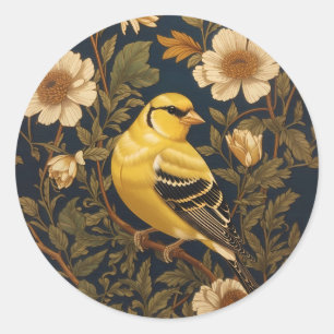 Elegant American Goldfinch  Classic Round Sticker