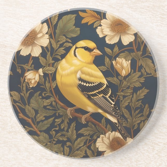 Elegant American Goldfinch  Coaster (Front)