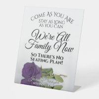 Elegant Amethyst Purple Rose Open Seating Wedding