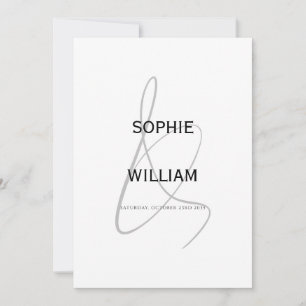 Elegant Ampersand Minimalist Modern Wedding Invitation