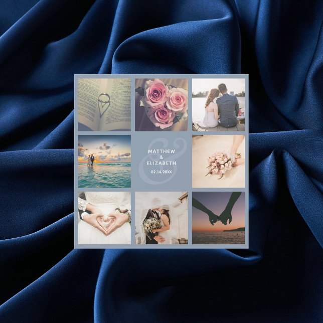 Elegant Ampersand Photo Collage Wedding Thank You (Creator Uploaded)