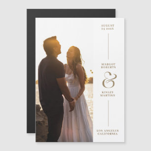Elegant Ampersand Photo Save the Date Magnet Card