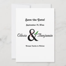 Elegant Ampersand Save the Date Card