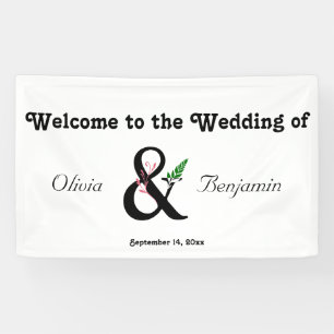 Elegant Ampersand Wedding Banner