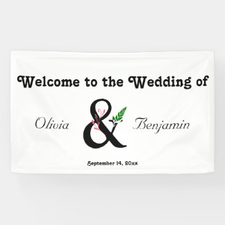 Elegant Ampersand Wedding Banner