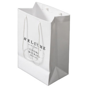 Elegant Ampersand Wedding Welcome Medium Gift Bag