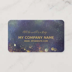 Elegant and Arty Glittery Purple Business Card