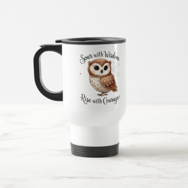 Elegant and Attractive Owl Design Mug (Left)