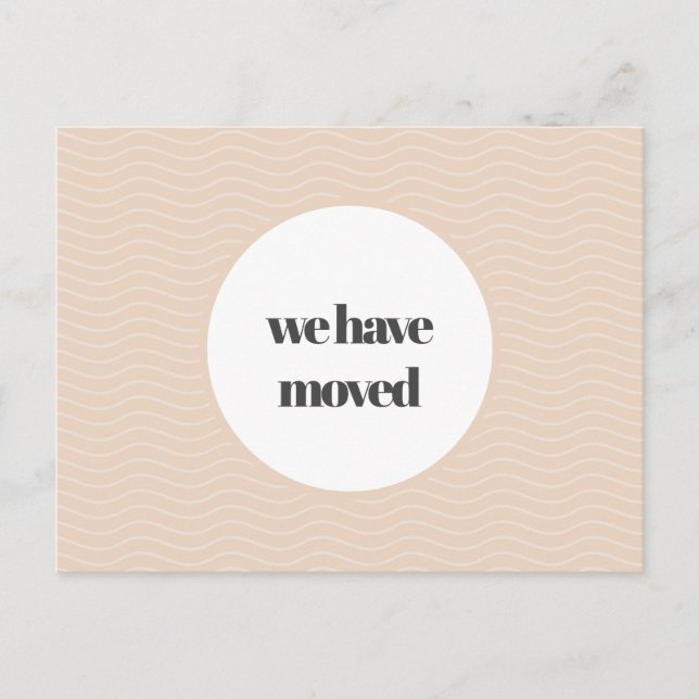 Elegant and chic Moving announcement Postcard (Front)