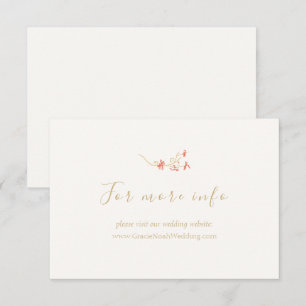 Elegant and Chic Wildflower Wedding Detail Card