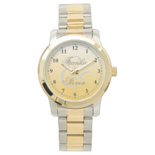 Elegant and classic bride & groom wedding watch