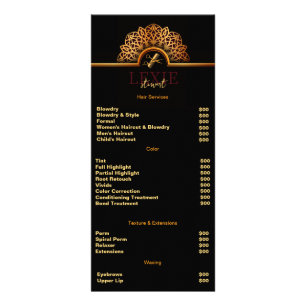 Elegant and Classy Hair Stylist  Rack Card