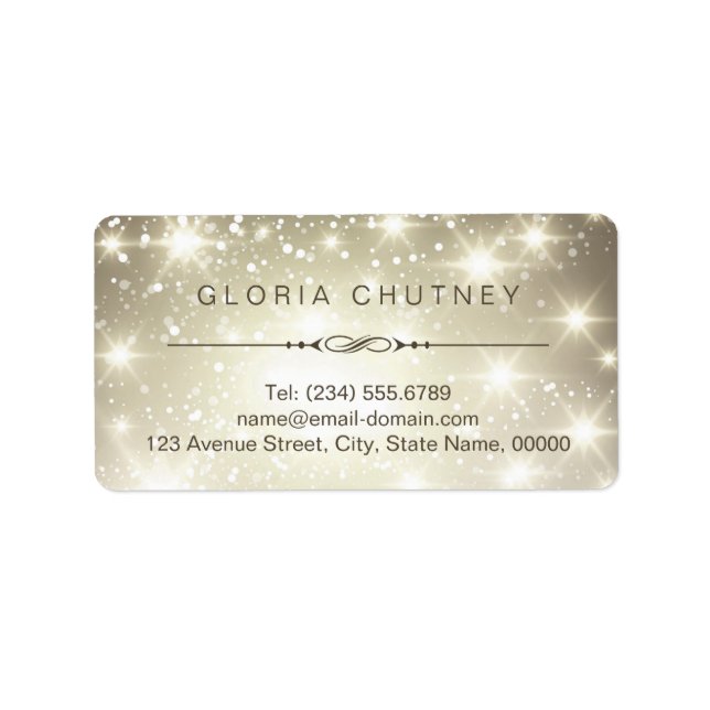 Elegant and Classy Shimmer Sparkling Label (Front)