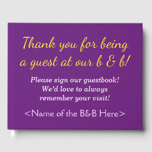 Elegant and Conservative B-and-B Visitor Book