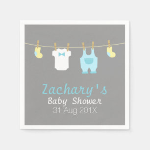 Elegant and Cute Baby Boy Clothes, Baby Shower Napkin