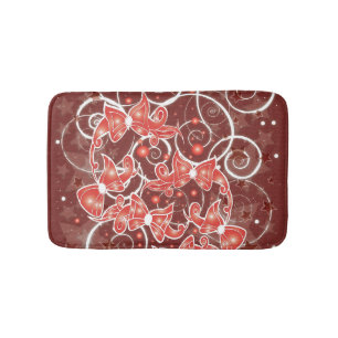 Elegant and Cute Christmas Bows and stars Bath Mat