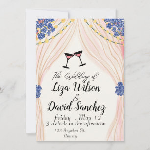 Elegant and dazzling friends and family wedding invitation