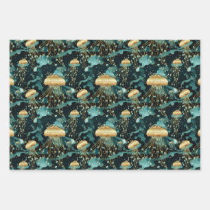 Elegant and Ethereal Jellyfish  Wrapping Paper Sheet