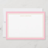Elegant And Feminine Pink Gold Border Personalised