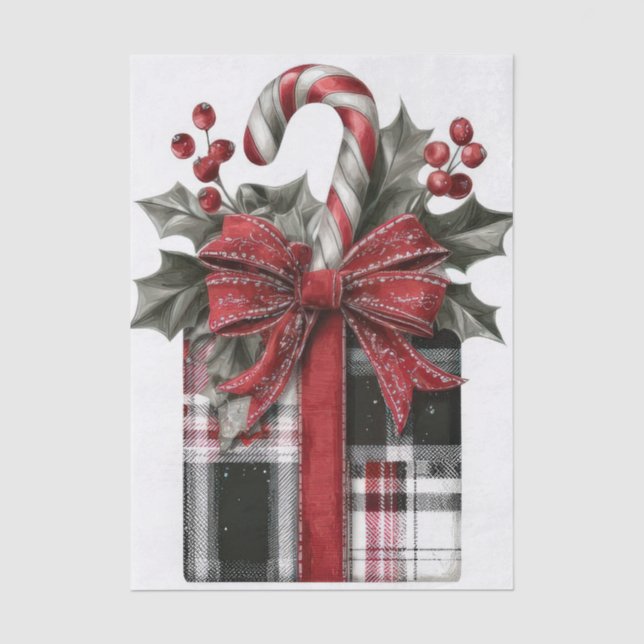 Elegant and Festive Christmas Tissue Paper (Front)