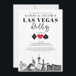 Elegant and Fun Las Vegas Wedding Invitation<br><div class="desc">Celebrate your special day with a Las Vegas wedding invitation! Featuring artwork of the iconic Las Vegas Strip, this invitation is sure to impress your guests. The elegant design will make your wedding day feel even more special. The invitation includes a subtle palette of colours, and a chic font to...</div>