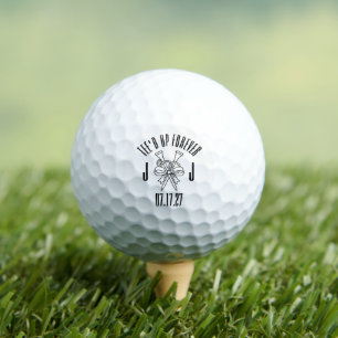Elegant and Fun Tee'd Up Forever Monogram Wedding Golf Balls