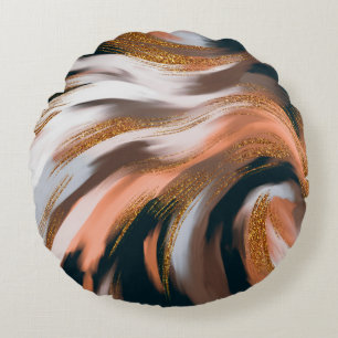 Elegant and glamorous style. Natural colour palett Round Cushion