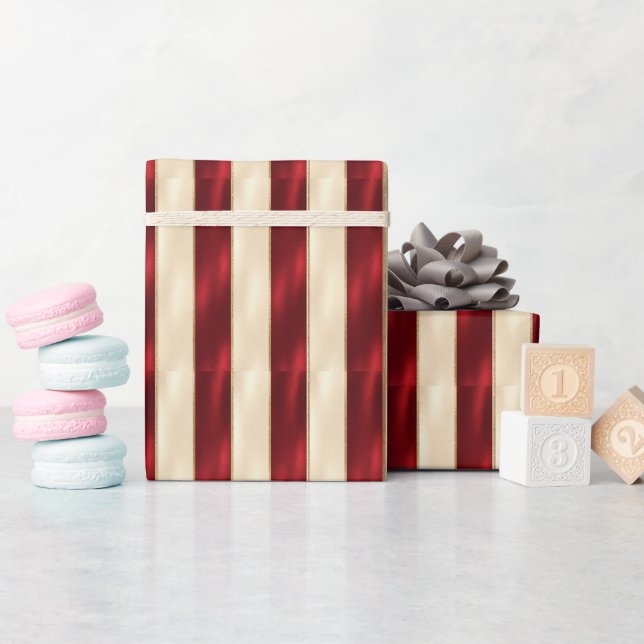 Elegant And Gold Stripe Wrapping Paper (Baby Shower)