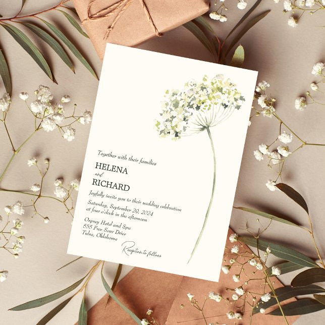 Elegant and Greenery Floral Wedding Invitation (Creator Uploaded)