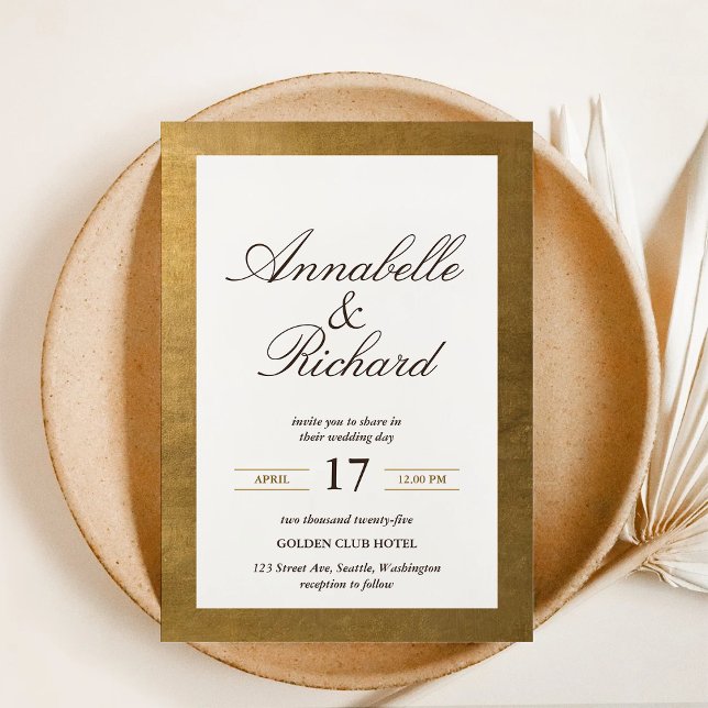 Elegant and luxury rich gold save the date invitation (Creator Uploaded)