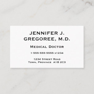 Elegant and Minimal Medical Doctor Business Card