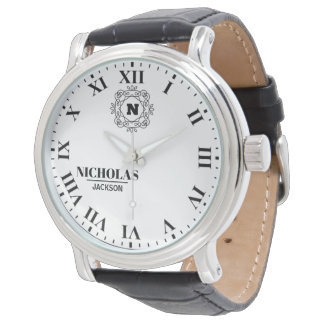 Elegant and minimalist monogrammed Watch