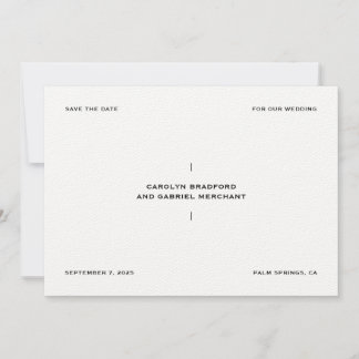 Elegant and Minimalist Save the Date Card