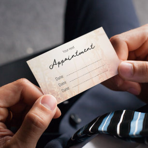 Elegant and minimalistic rose gold  appointment card