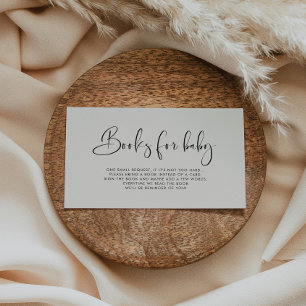 Elegant and modern baby shower book request card