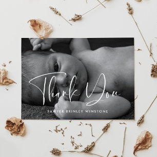 Elegant and modern Baby shower Thank You Card