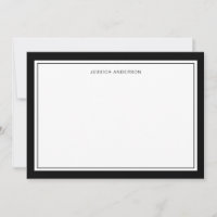 Elegant And Modern Black Borders Personalised